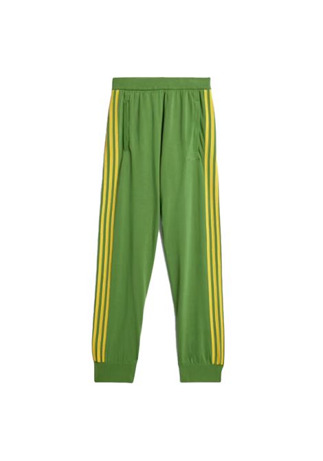 Green and yellow stripe detail knitted trousers - Adidas by Wales Bonner - unisex ADIDAS BY WALES BONNER | IW1176GRN